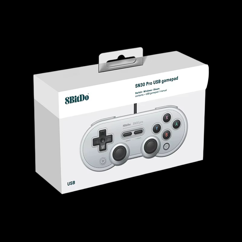 Control 8bitdo Sn30 Pro con cable USB
