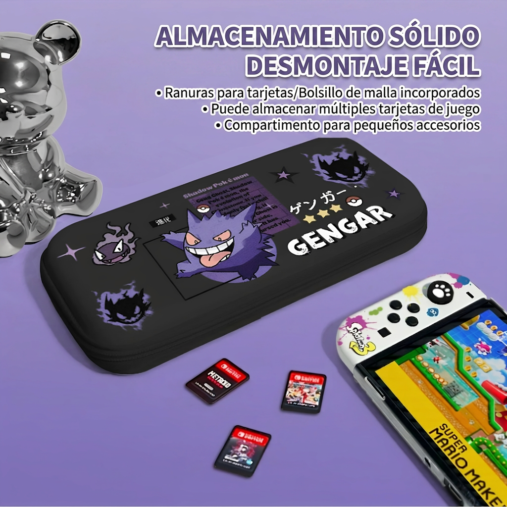 Estuche para Nintendo Switch Oled de Gengar, Gastly y Haunter