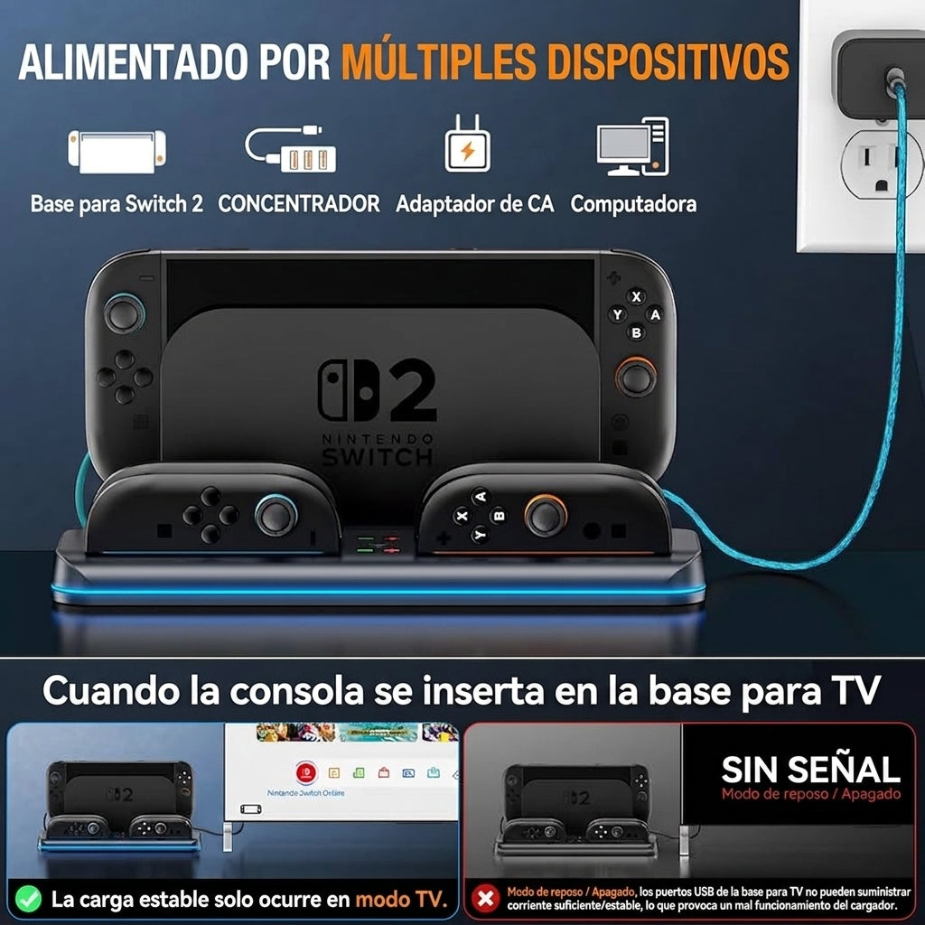 Base de carga magnética para Nintendo Switch 2