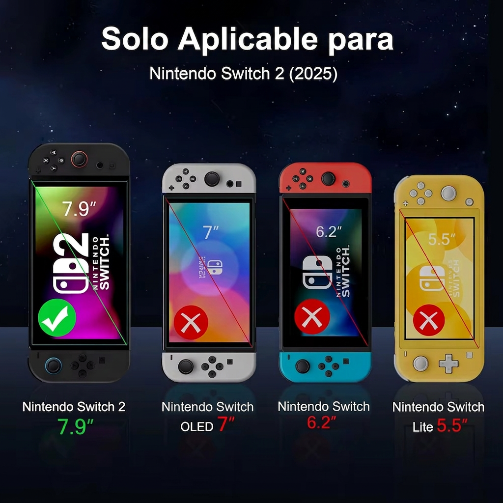 Vidrio Templado para Nintendo Switch 2